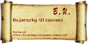 Bojarszky Ulisszesz névjegykártya